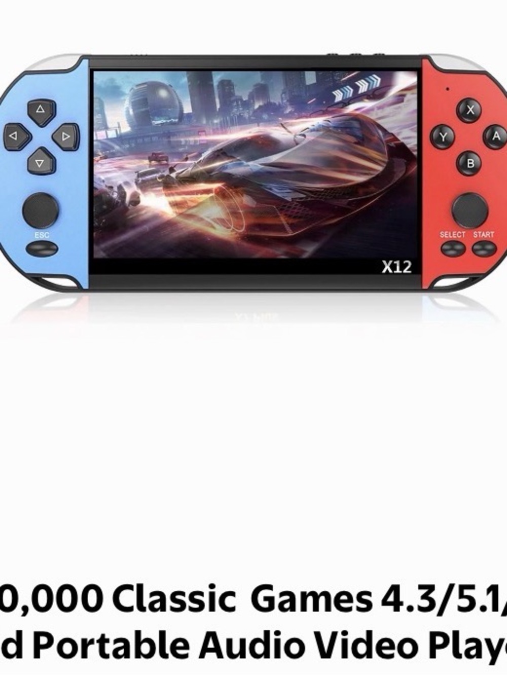 Handheld Portable Gaming Console - Blue & Red